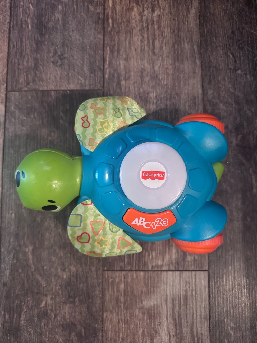 Fisher-Price Teal & Green Turtle ABC 123 Learning Walker Toy